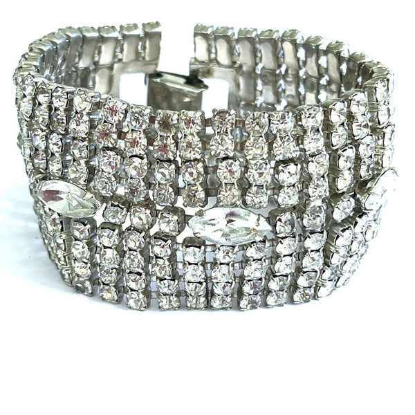 60's Rhinestone Bracelet-Vintageonline-Vintage Online