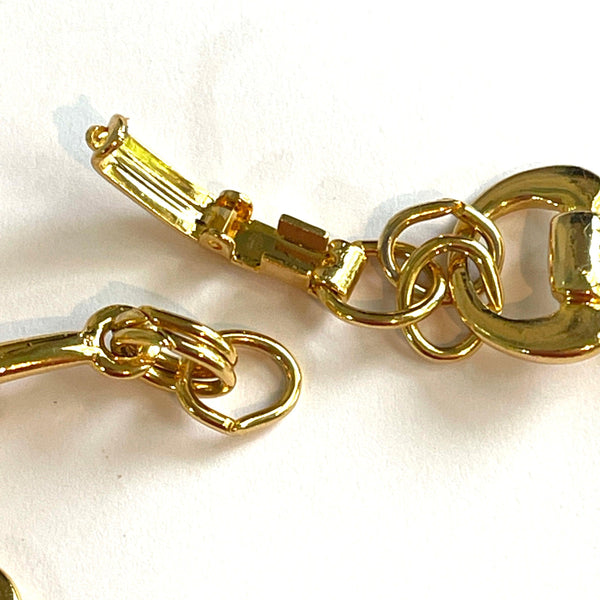 80's Gold tone Choker necklace-Vintageonline-Vintage Online