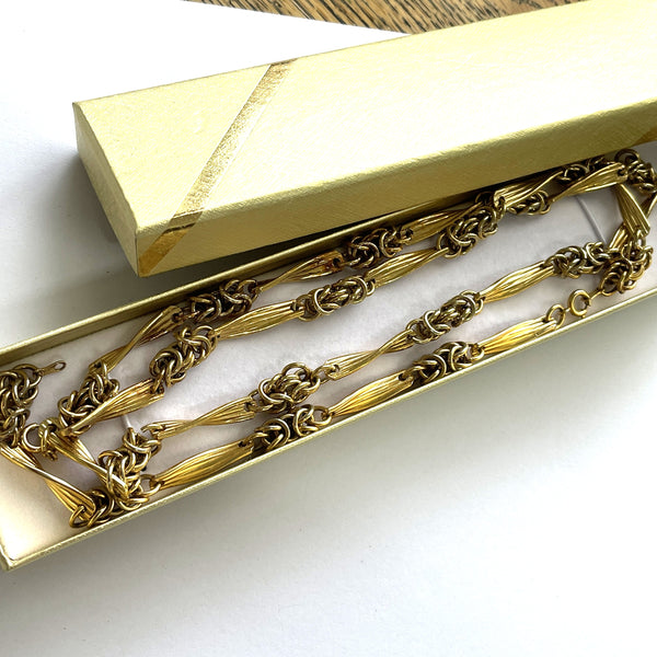 80's New Old Stock Chain Necklace and Bracelet Combo-Vintageonline-Vintage Online