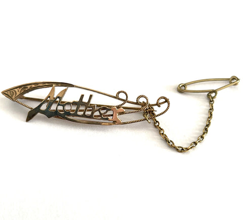 9ct Antique Mother Brooch-Vintageonline-Vintage Online