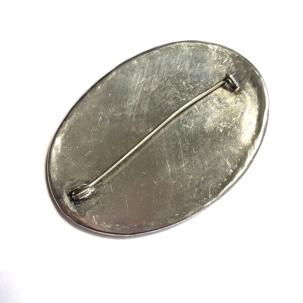 Antique Banded Agate Brooch-Vintageonline-Vintage Online