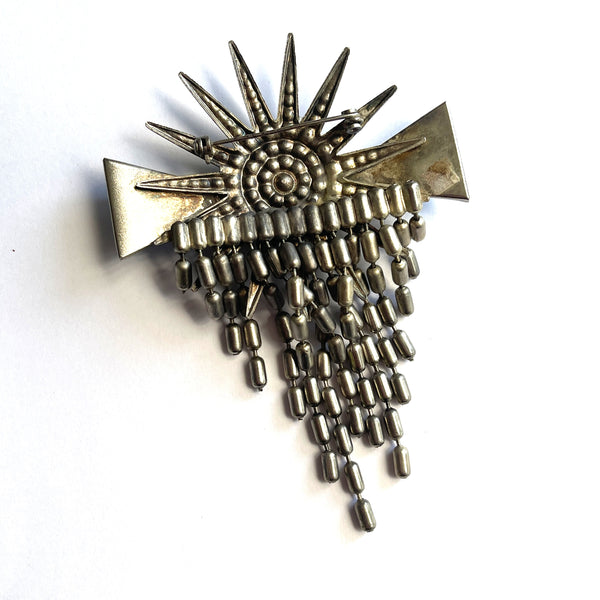 Aqua Rhinestone Vintage Brooch-Vintageonline-Vintage Online