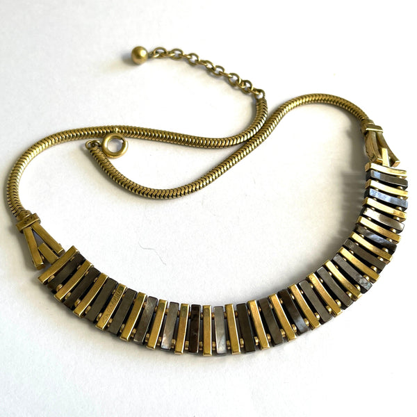 Artr Deco Chevron Rope Necklace Esher Randel-Esher Randel-Vintage Online