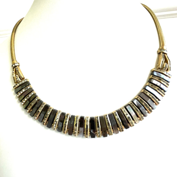 Artr Deco Chevron Rope Necklace Esher Randel-Esher Randel-Vintage Online