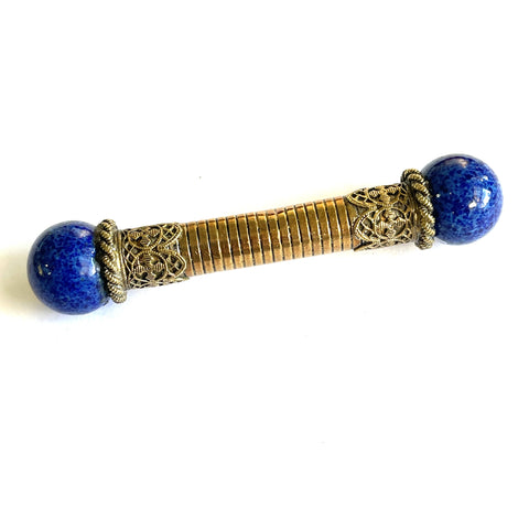 Art Deco Lapis Lazuli Brooch-Vintageonline-Vintage Online
