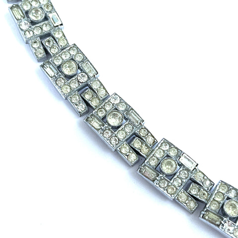 Art Deco Paste Rhinestone 1930's Bracelet-Vintage Online-Vintage Online