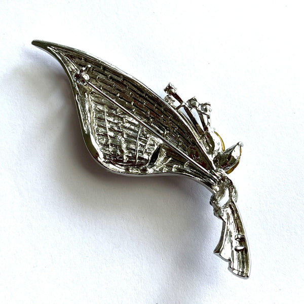 Art Deco Style Rhinestone Brooch-Vintageonline-Vintage Online