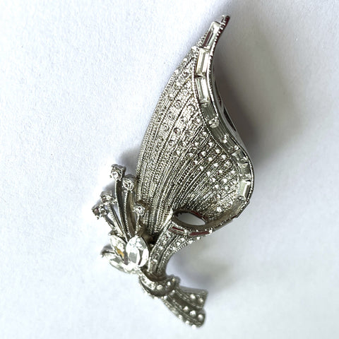 Art Deco Style Rhinestone Brooch-Vintageonline-Vintage Online