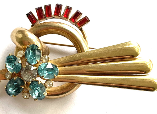 Art Deco Sweater Swag Brooch-Vintageonline-Vintage Online