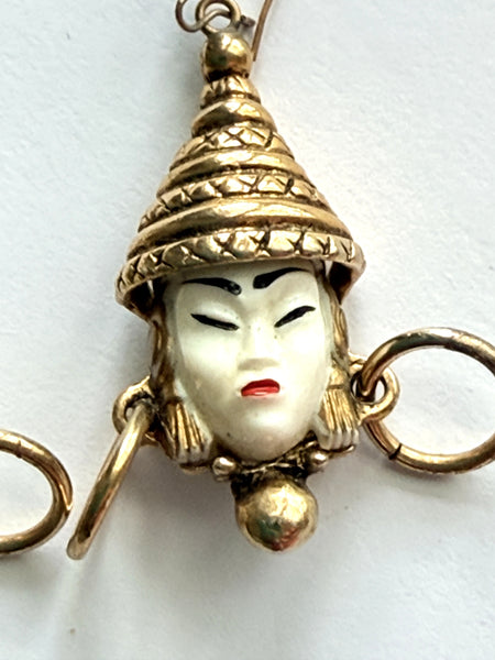 Asian Princess Vintage Earrings-Vintageonline-Vintage Online
