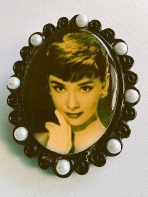 Audrey Hepburn Hand Crafted Vintage Brooch-Vintageonline-Vintage Online