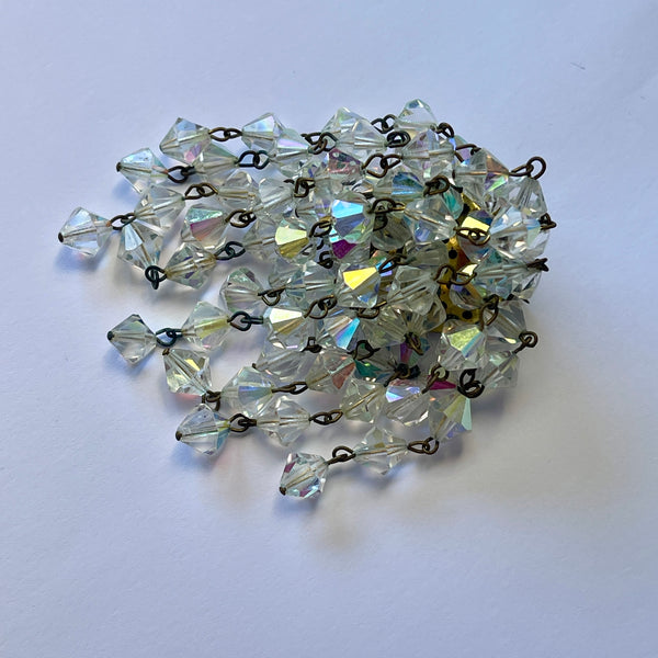 Aurora Borealis Crystal Cha Cha Vintage Brooch-Vintageonline-Vintage Online