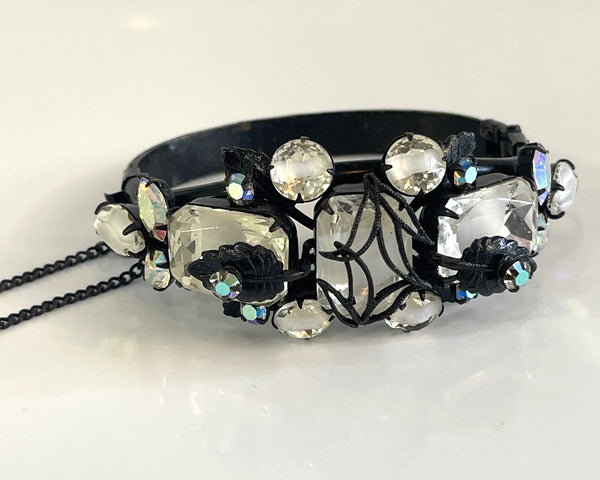 Aurora Borealis Crystal Designer Bangle-Vintageonline-Vintage Online