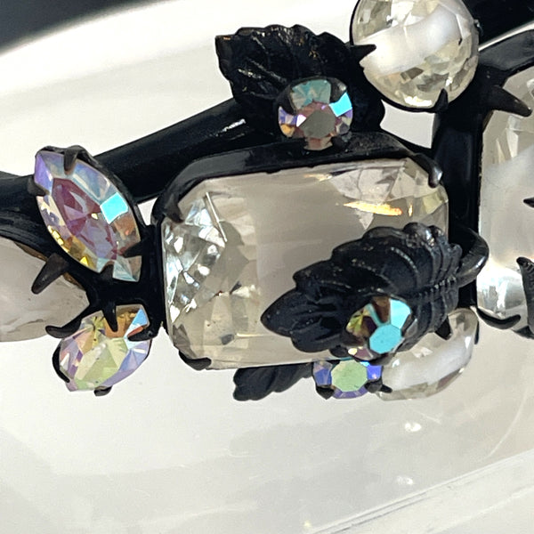 Aurora Borealis Crystal Designer Bangle-Vintageonline-Vintage Online