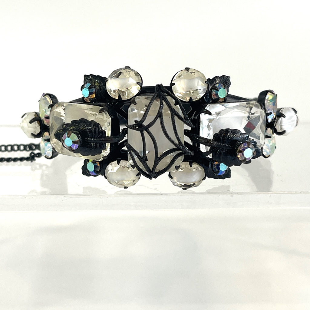 Aurora Borealis Crystal Designer Bangle-Vintageonline-Vintage Online