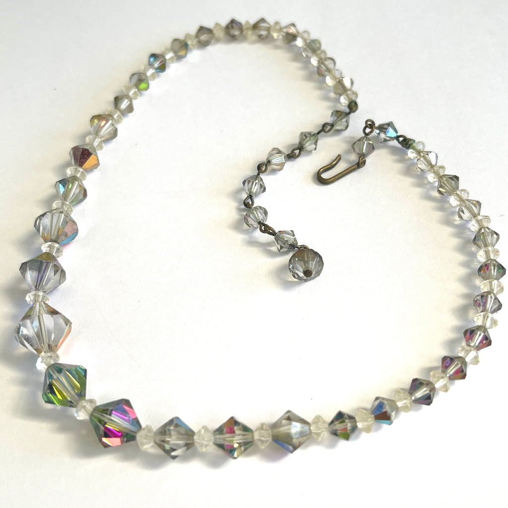 Aurora Borealis Crystal Vintage 50's Necklace-Vintageonline-Vintage Online