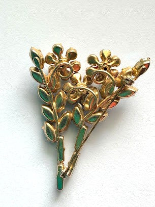 Aurora Borealis Rhinestone Vintage 60's Brooch-Vintageonline-Vintage Online