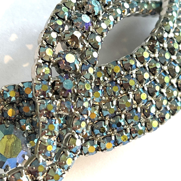 Aurora Borealis Rhinestone Vintage Brooch