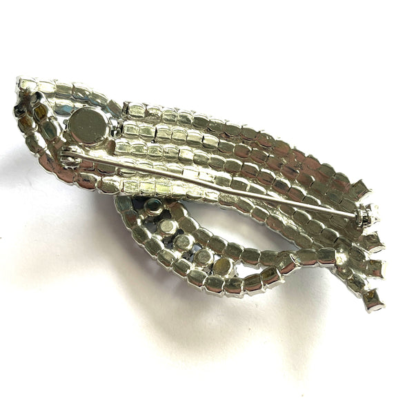 Aurora Borealis Rhinestone Vintage Brooch