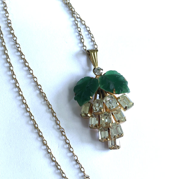 Baguette Rhinestone Vintage Pendant-Vintageonline-Vintage Online