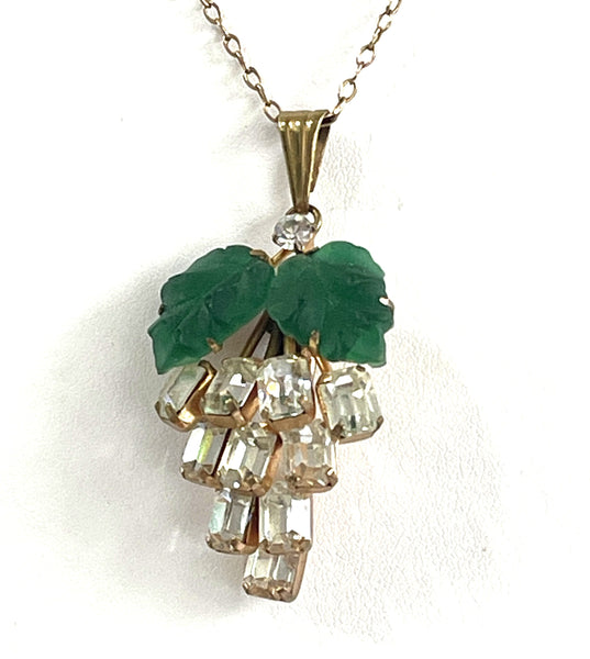 Baguette Rhinestone Vintage Pendant-Vintageonline-Vintage Online
