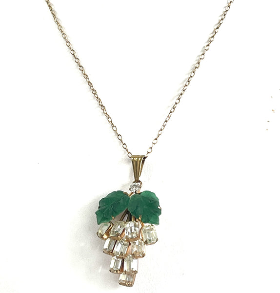 Baguette Rhinestone Vintage Pendant-Vintageonline-Vintage Online