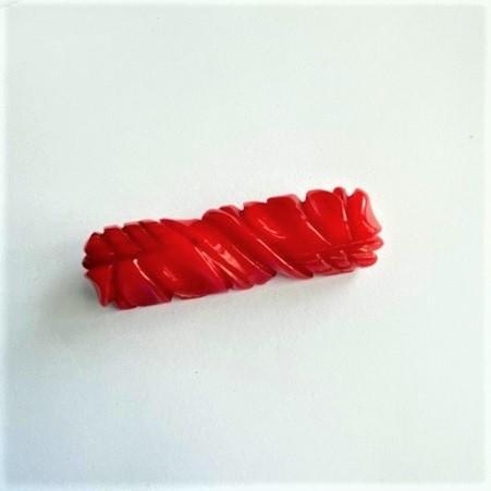 Bakelite Carved Red Vintage Brooch-Vintageonline-Vintage Online
