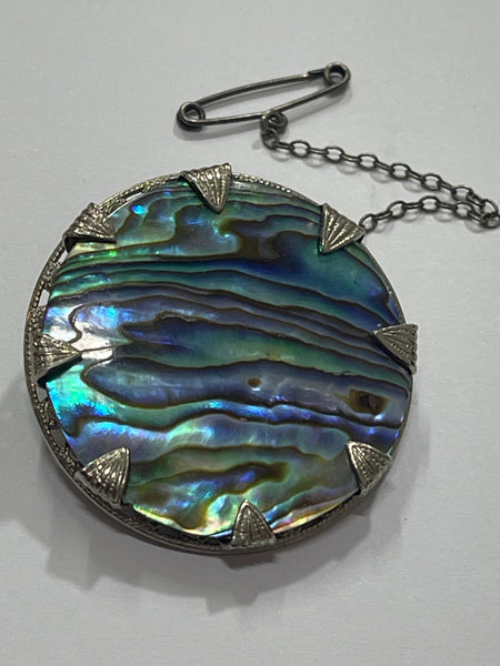 Beautiful Paua Shell Vintage Brooch-Vintage Online-Vintage Online