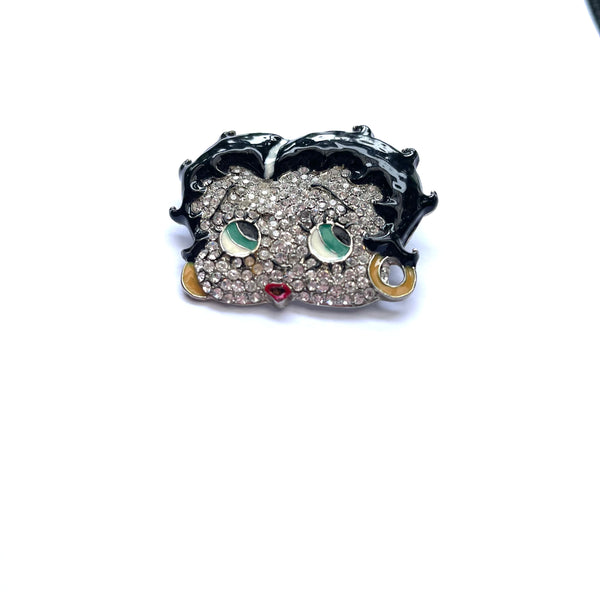 Betty Boop Vintage Rhinestone Pin Brooch-Vintageonline-Vintage Online