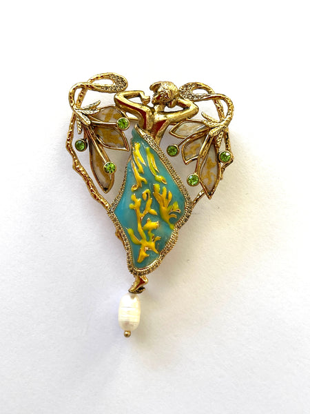 Bijoux Paris Art Nouveau Style Pendant Brooch-Bijoux Paris-Vintage Online