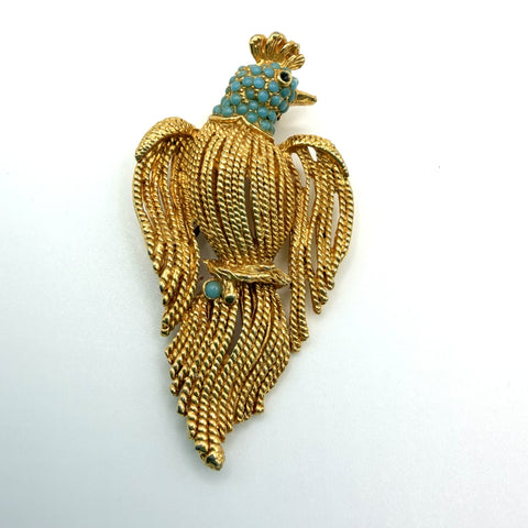 Bird of Paradise Vintage Brooch-Vintageonline-Vintage Online