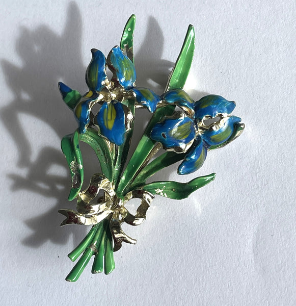Birthday Brooch for April Iris Exquisite UK 1960's-Exquisite Jewellery Co, UK-Vintage Online
