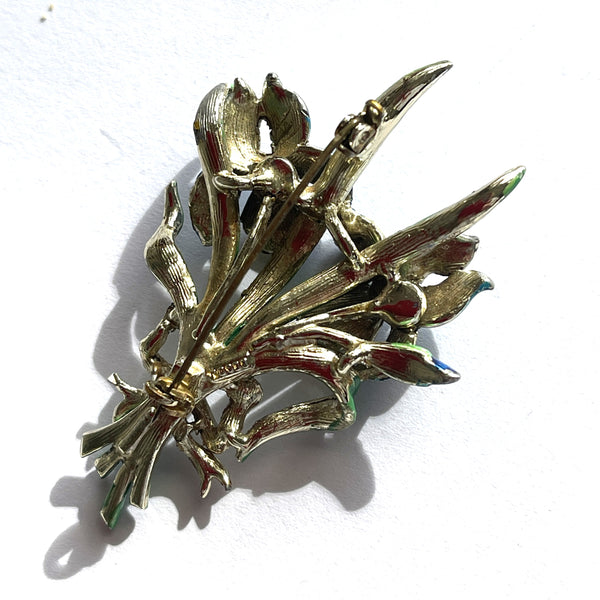 Birthday Brooch for April Iris Exquisite UK 1960's-Exquisite Jewellery Co, UK-Vintage Online