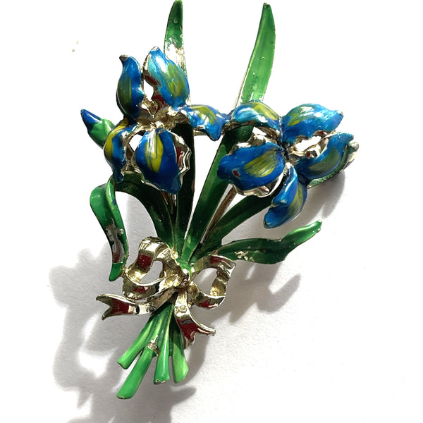 Birthday Brooch for April Iris Exquisite UK 1960's-Exquisite Jewellery Co, UK-Vintage Online