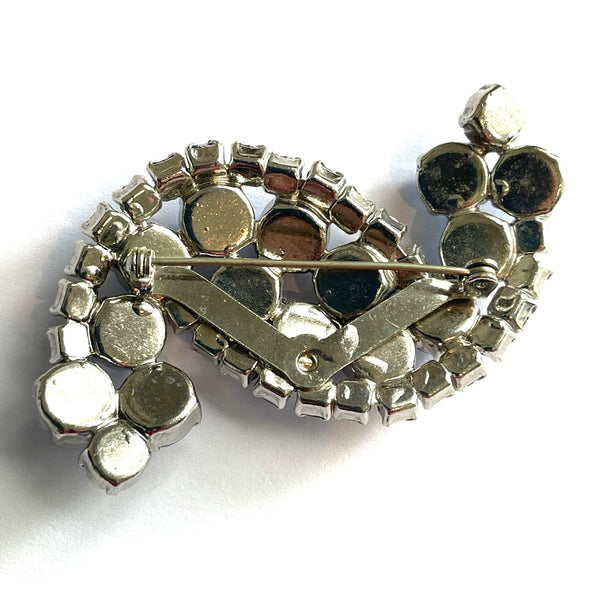 Blue Rhinestone Vintage Brooch-Vintageonline-Vintage Online