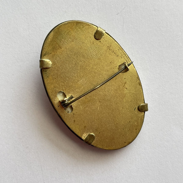 Cameo Mid Century Greek Lady Head Vintage Brooch-Vintageonline-Vintage Online