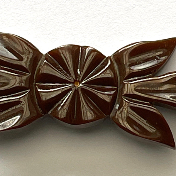 Carved Acrylic Vintage Brooch-Vintageonline-Vintage Online