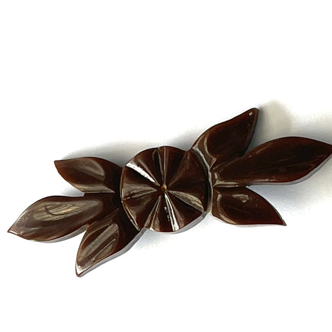 Carved Acrylic Vintage Brooch-Vintageonline-Vintage Online