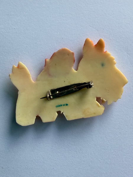 Celluloid Scottie Dog, Mid Century, Japan-Vintageonline-Vintage Online