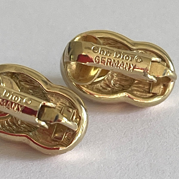 Christian Dior by Grosse Pearl Rhinestone Earrings-Christian Dior-Vintage Online
