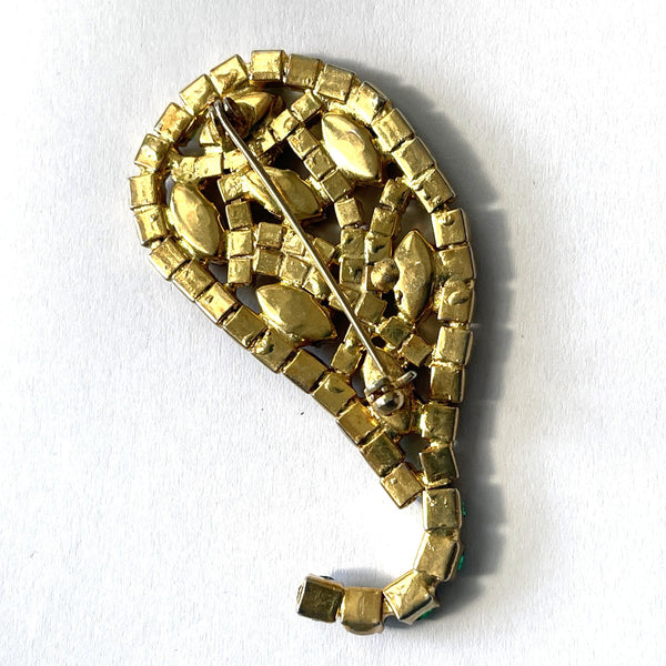 Coloured Rhinestone Vintage Brooch-Vintageonline-Vintage Online