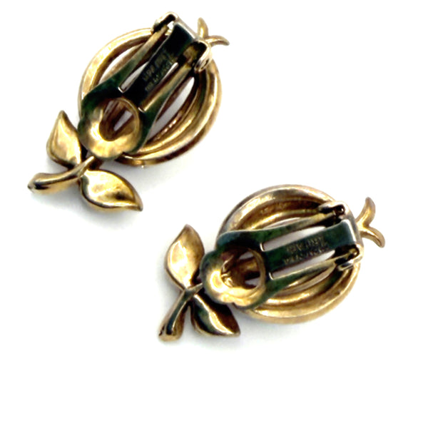 Crown Trifari Vintage 1950's Earrings-Trifari-Vintage Online