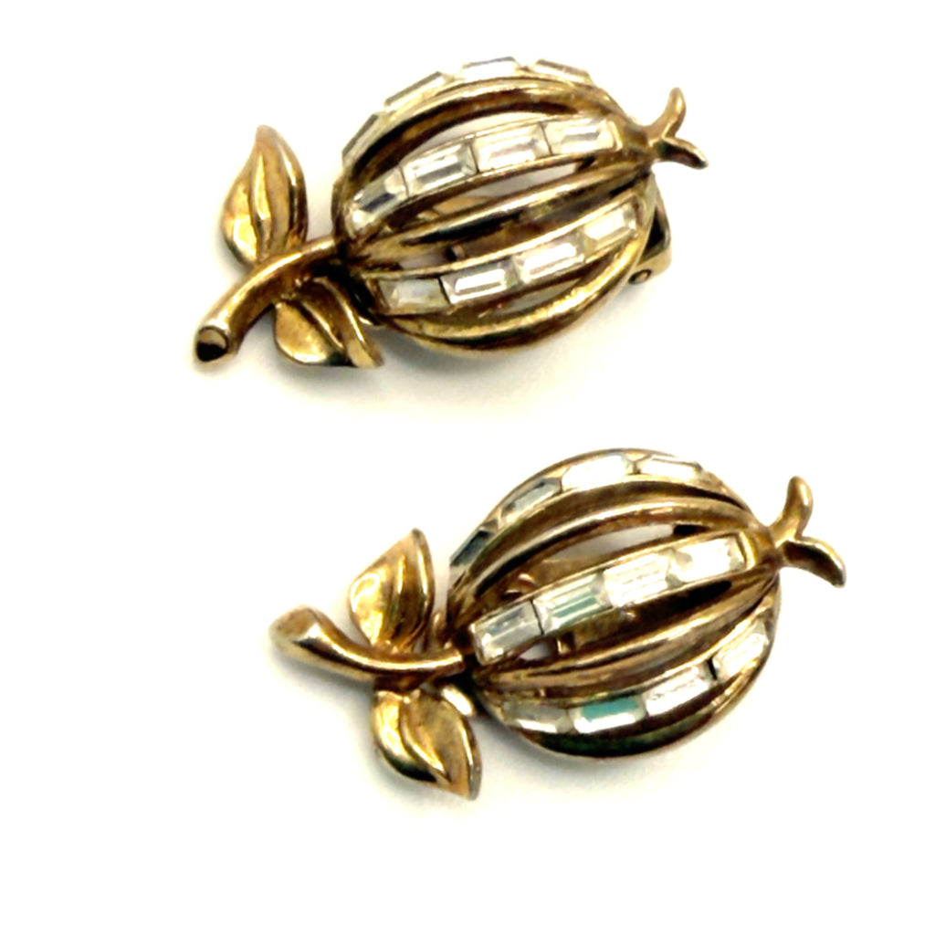 Crown Trifari Vintage 1950's Earrings-Trifari-Vintage Online