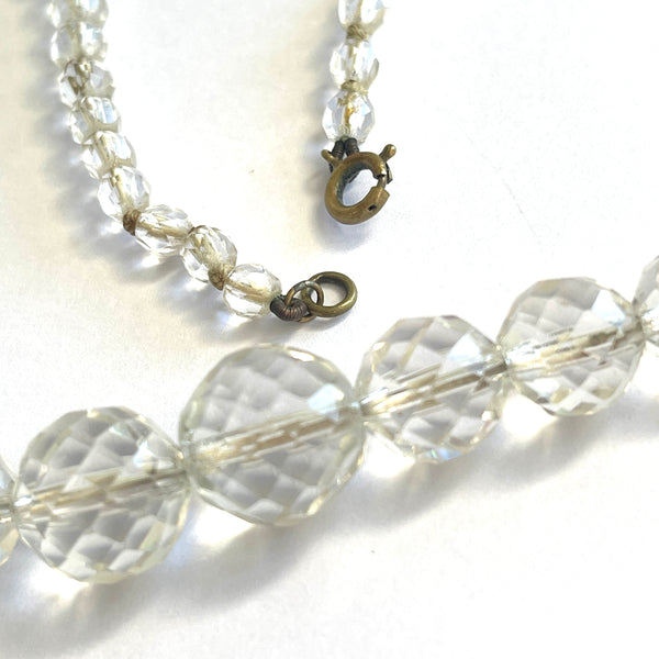 Crystal Bead Mid Century Necklace-Vintageonline-Vintage Online
