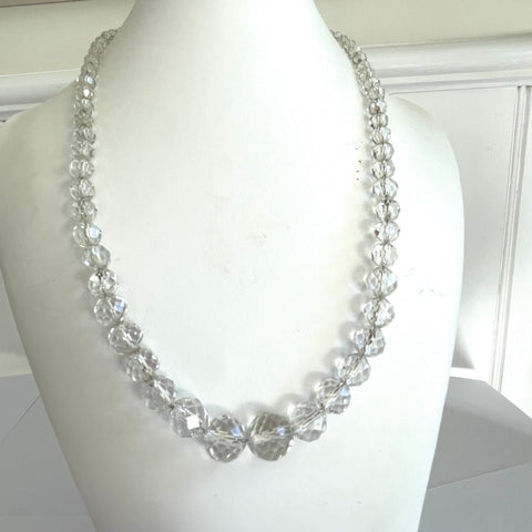 Crystal Bead Mid Century Necklace-Vintageonline-Vintage Online