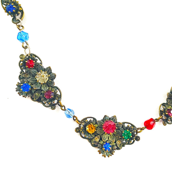 Czech Filigree 1930's Necklace-Vintageonline-Vintage Online