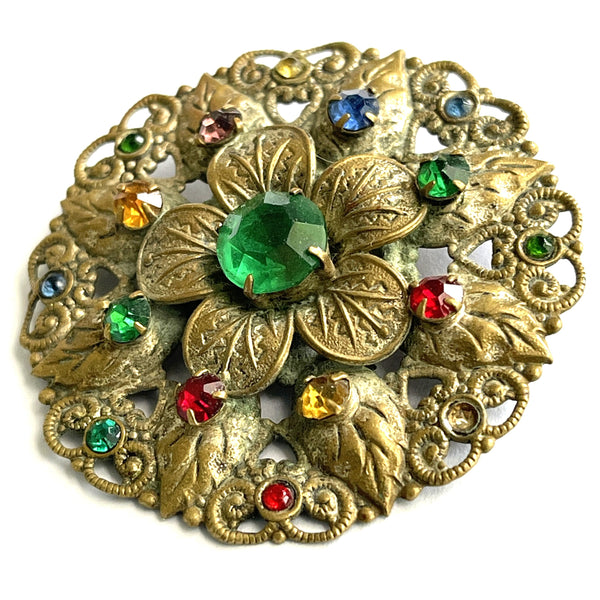 Czech Filigree 1930's Vintage Brooch-Vintageonline-Vintage Online