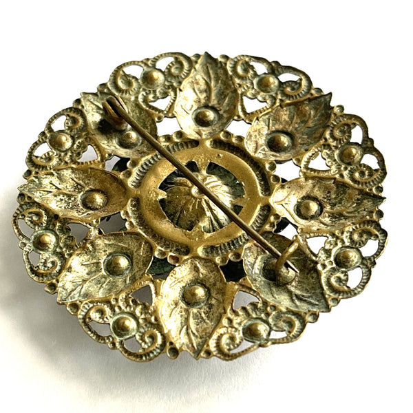 Czech Filigree 1930's Vintage Brooch-Vintageonline-Vintage Online