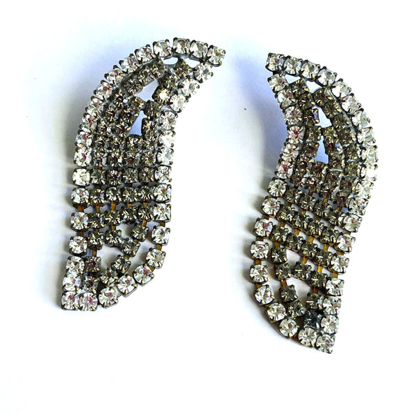 Czech Rhinestone Earrings-From Czechoslovakia-Vintage Online
