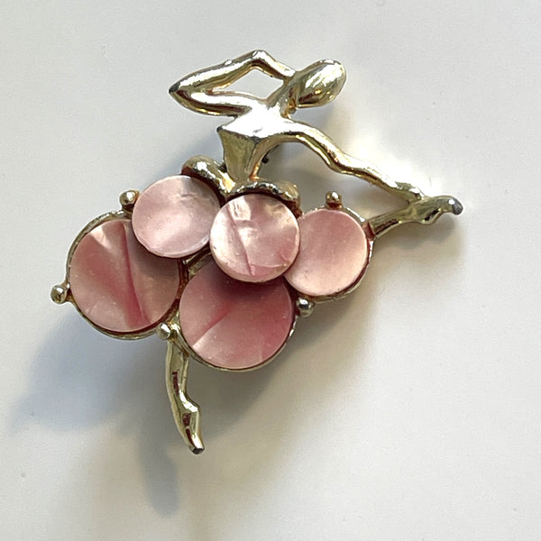 Dancing Ballerina Brooch-Vintageonline-Vintage Online